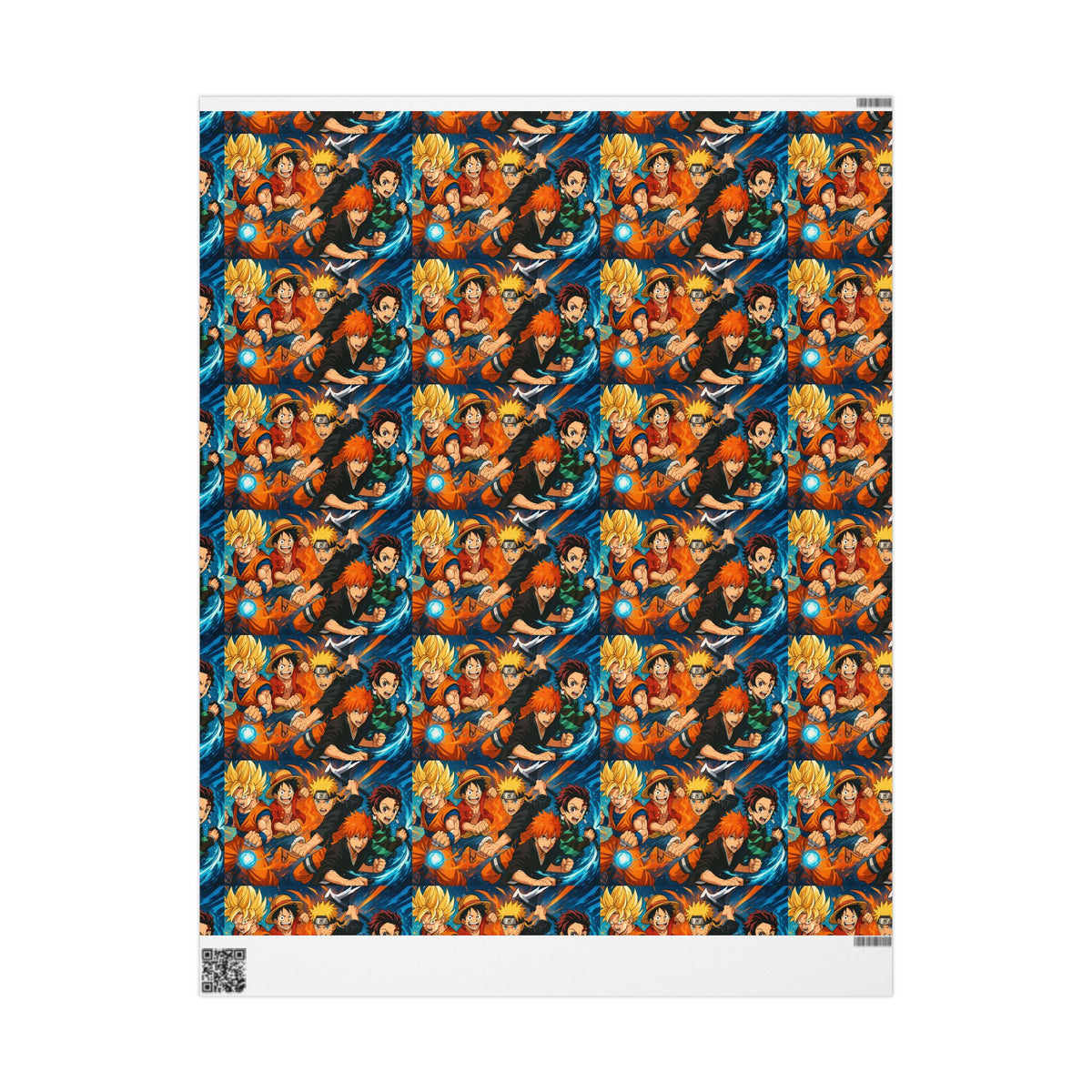 Anime Mash up Gift Wrapping Paper Character Collage