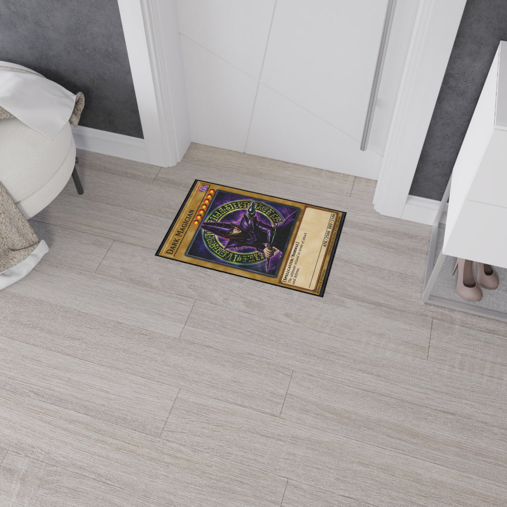 Dark Magician trading card floor mat | game room playmat, anime card art