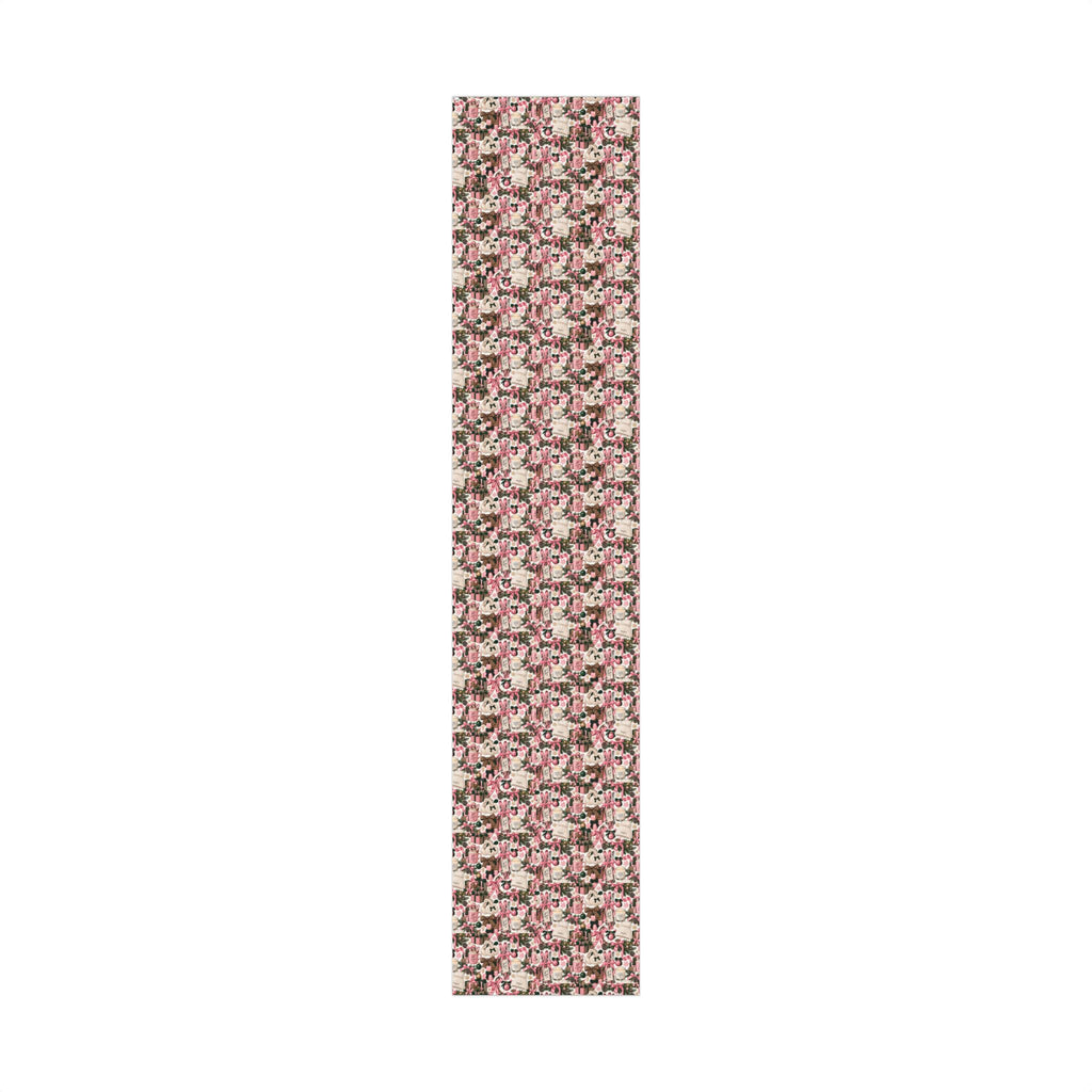 Cozy Season Christmas Wrapping Paper – Pink, Leopard & Emerald Winter Gift Wrap