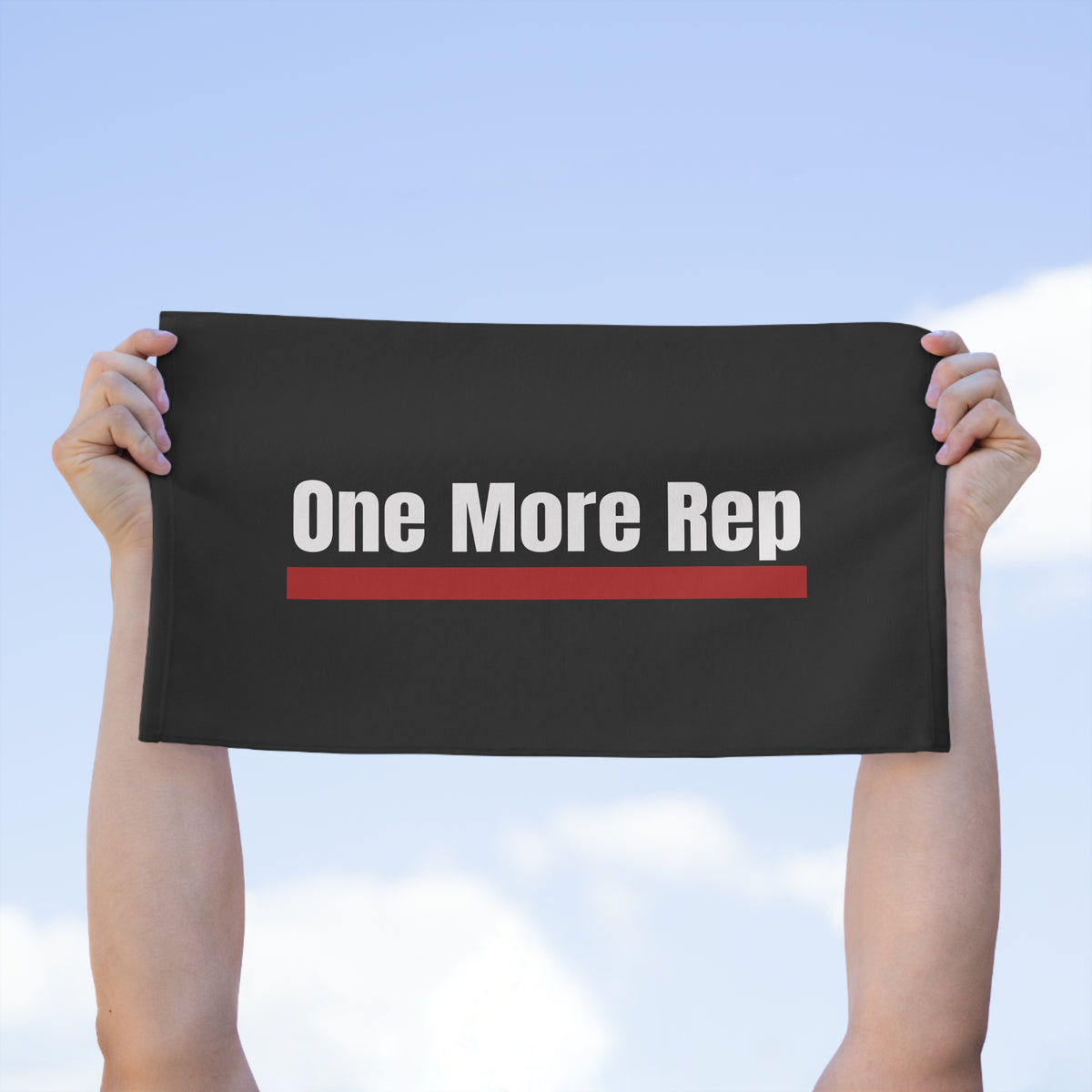 One More Rep Rally Towel — Gym Motivational Workout Towel (11x18)