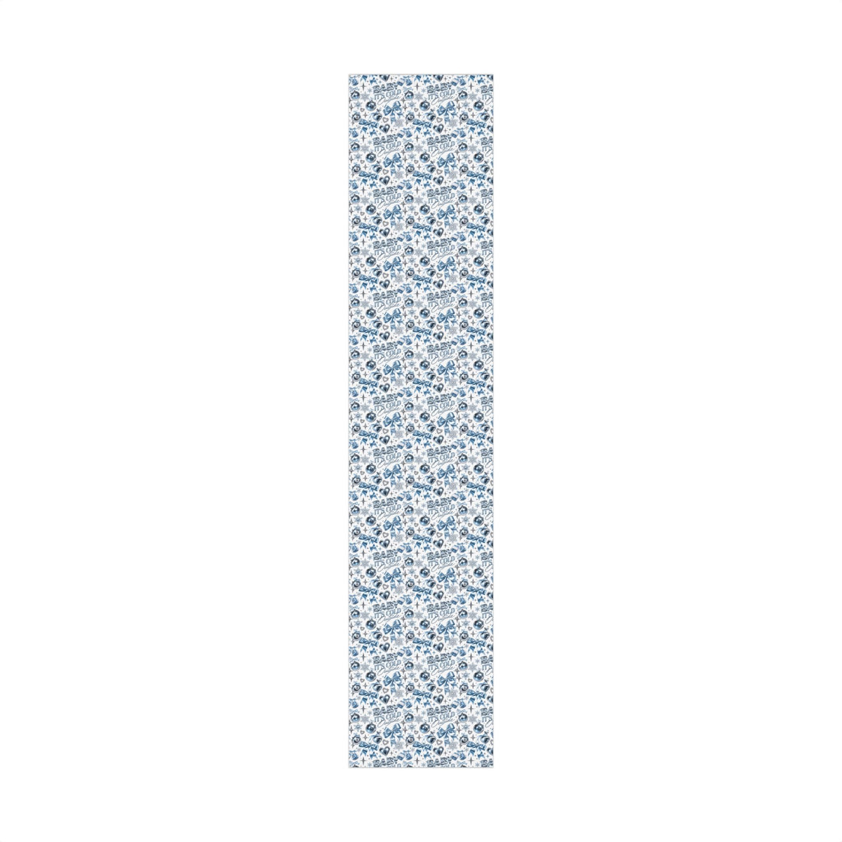 Baby It’s Cold Y2K Christmas Wrapping Paper – Icy Blue & Chrome Holiday Gift Wrap