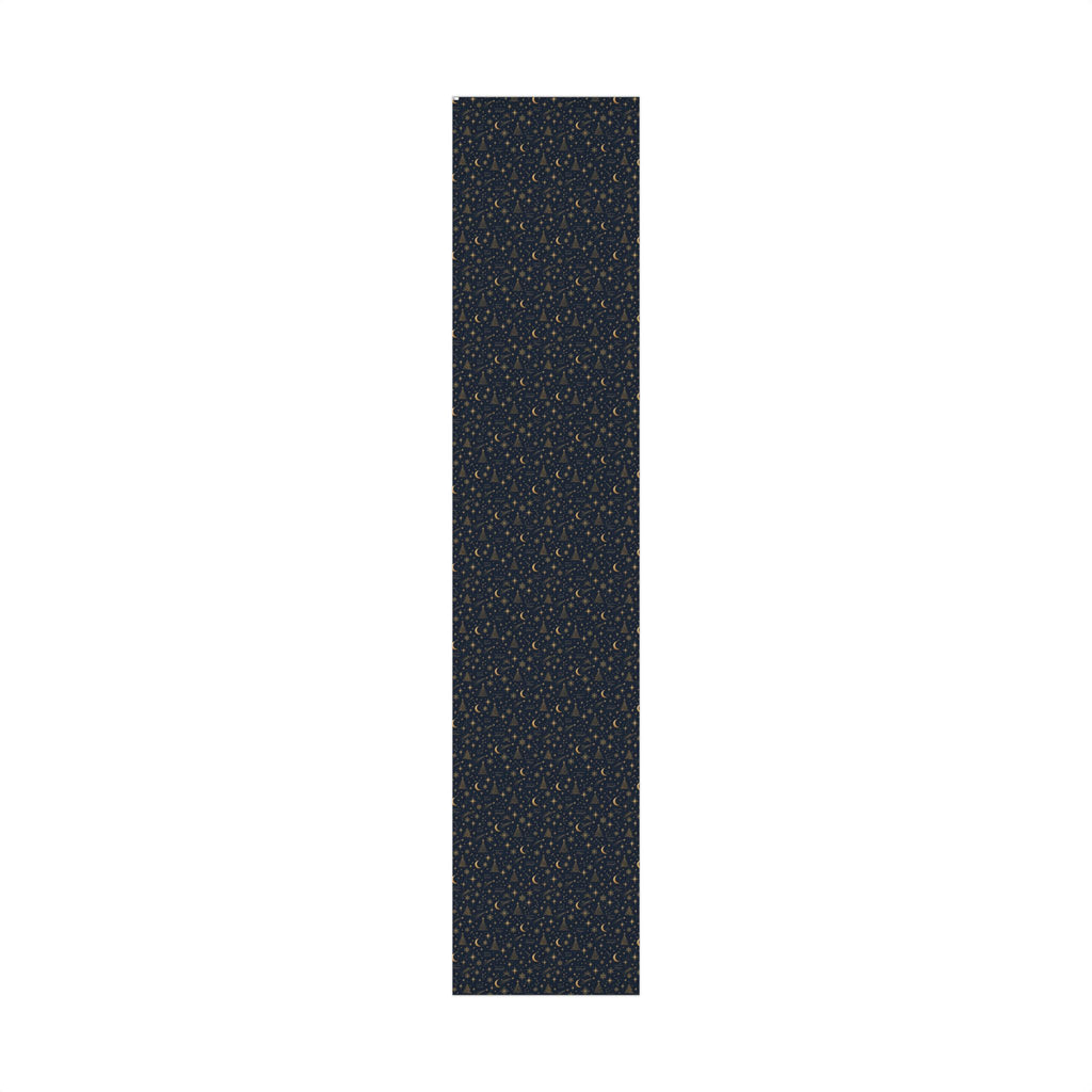 Midnight Stars Christmas Wrapping Paper – Navy & Gold Celestial Holiday Gift Wrap