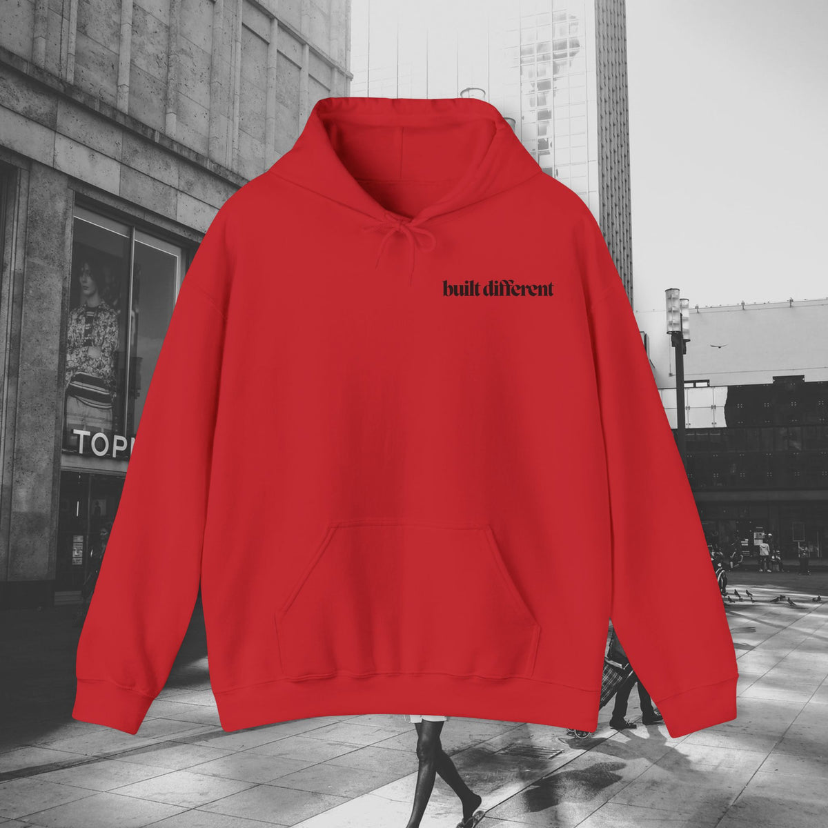Built Different Hoodie - Unisex Streetwear Pullover | Gym, Chill, or Everyday Wear, Unisex Sweatshirt, Streetwear, Pullover, Hooded