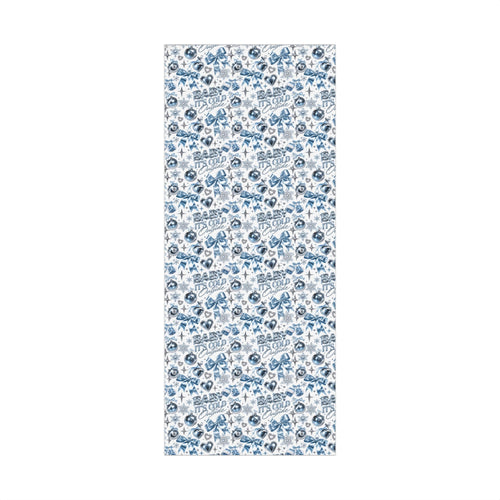 Baby It’s Cold Y2K Christmas Wrapping Paper – Icy Blue & Chrome Holiday Gift Wrap