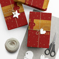 Christmas Golden Ticket Gift Wrap Papers - Polar Express Design for Holiday Parties, Movie Nights, DIY Gift Surprises. Red and Gold