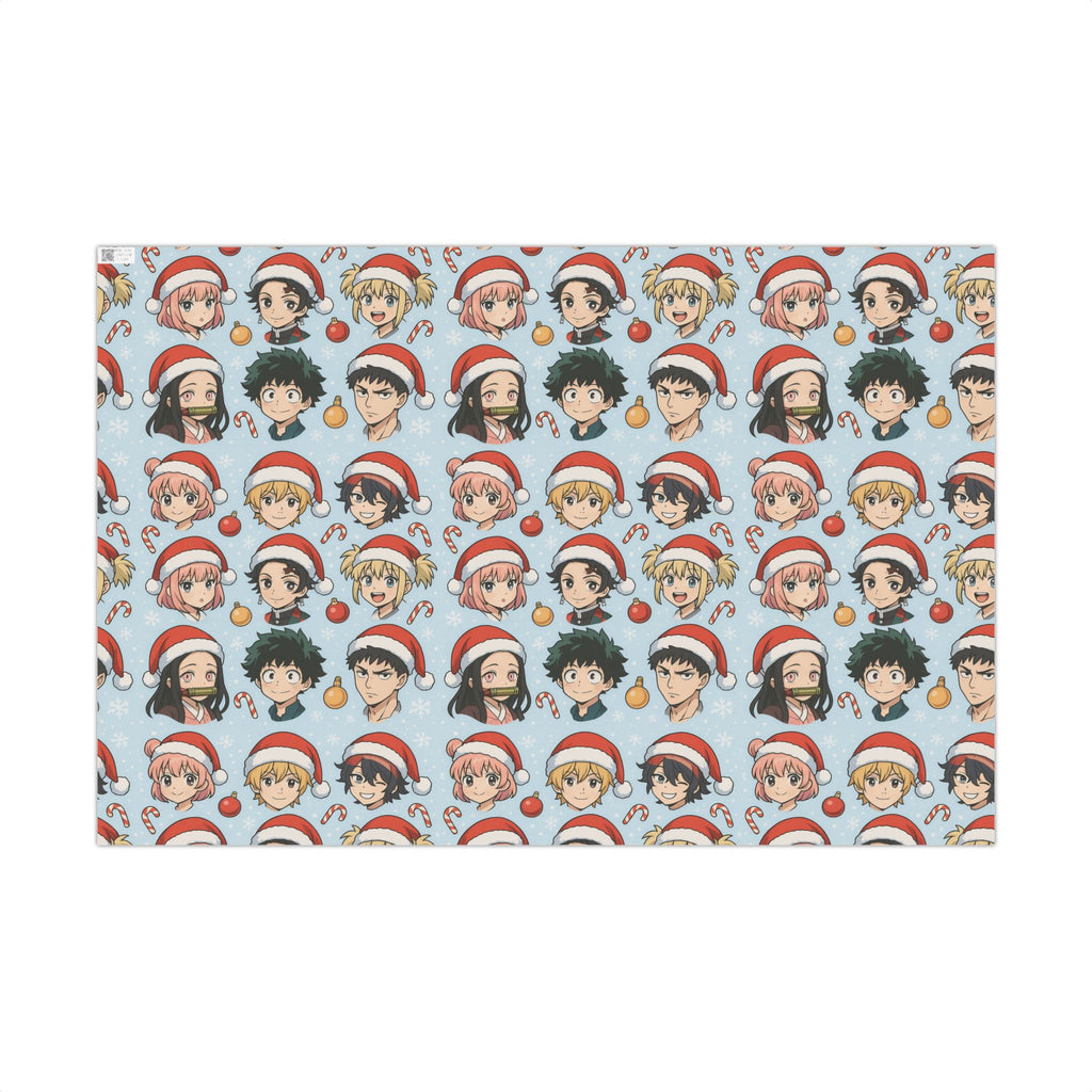 Christmas Anime Wrapping Paper, Festive Gift Wrap Papers for Holidays, Cute Xmas Wrapping Sheets, Unique Present Packaging Supplies, Cartoon