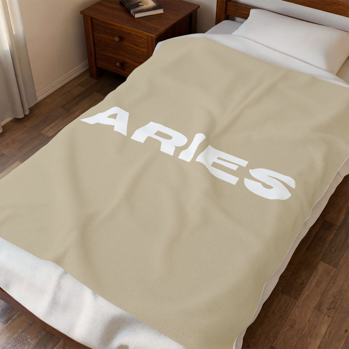 Custom Zodiac Blanket, Astrology Gift, Soft Throw, Custom Velveteen Plush in Sand, Sage, or Navy