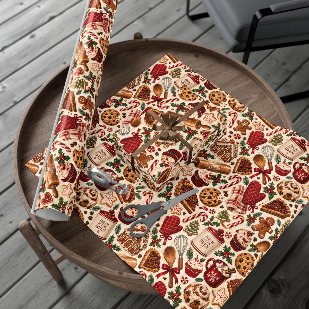 Fresh Out the Oven Christmas Wrapping Paper – Holiday Baking & Christmas Cookie Gift Wrap