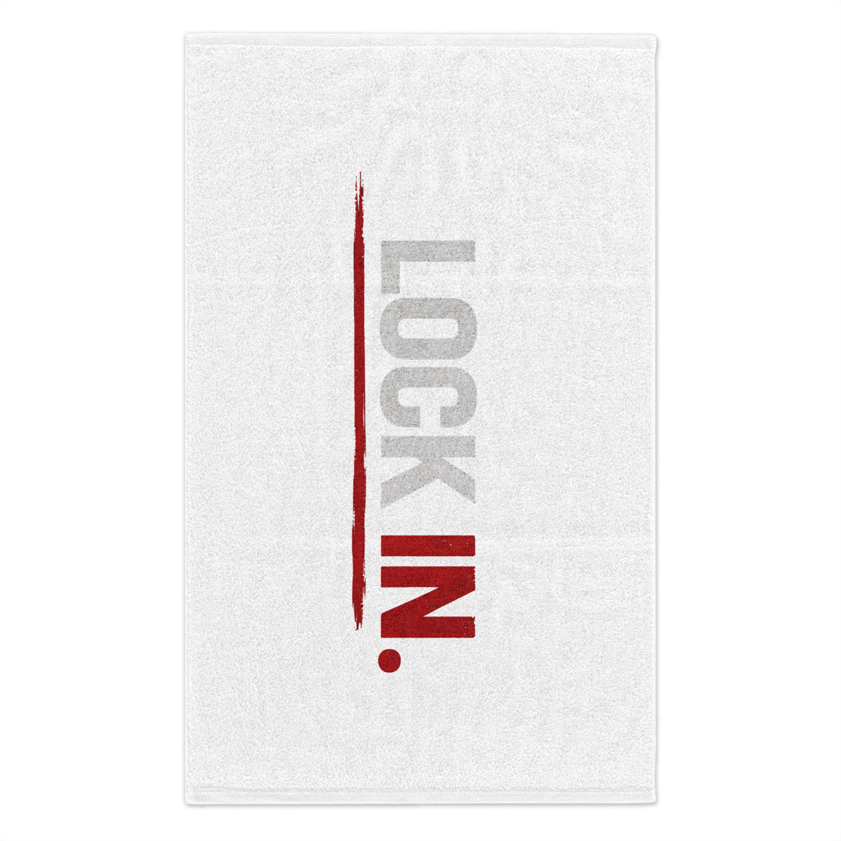 "LOCK IN." Motivational Sports Rally Towel (11x18)