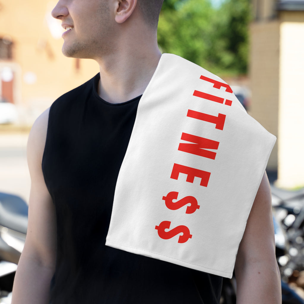 Fitness Rally Towel — Gym Workout Sweat Towel with Dollar Sign Design