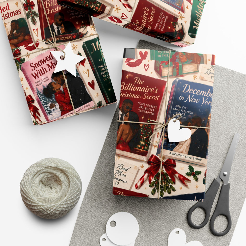 Christmas Romance Novel Wrapping Paper – Spicy Holiday Book Lover Gift Wrap