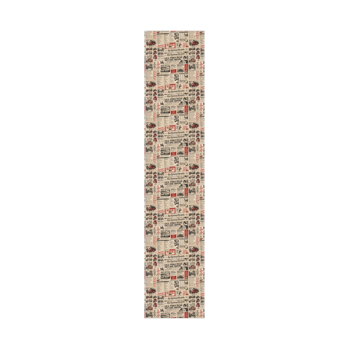 Christmas Classifieds Wrapping Paper – Funny Vintage Newspaper Holiday Gift Wrap
