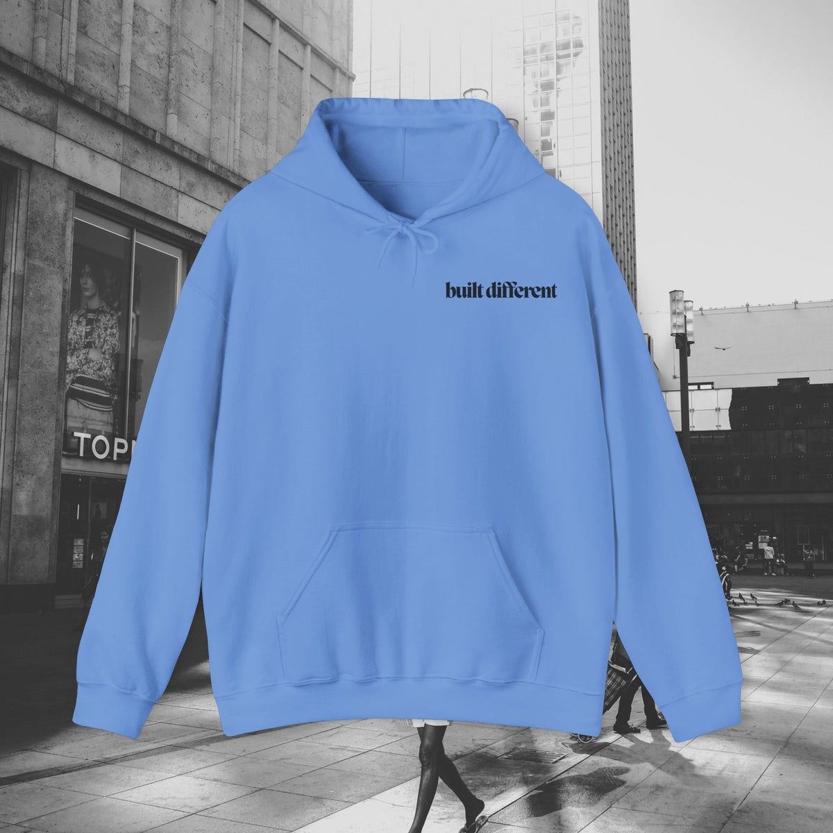 Built Different Hoodie - Unisex Streetwear Pullover | Gym, Chill, or Everyday Wear, Unisex Sweatshirt, Streetwear, Pullover, Hooded