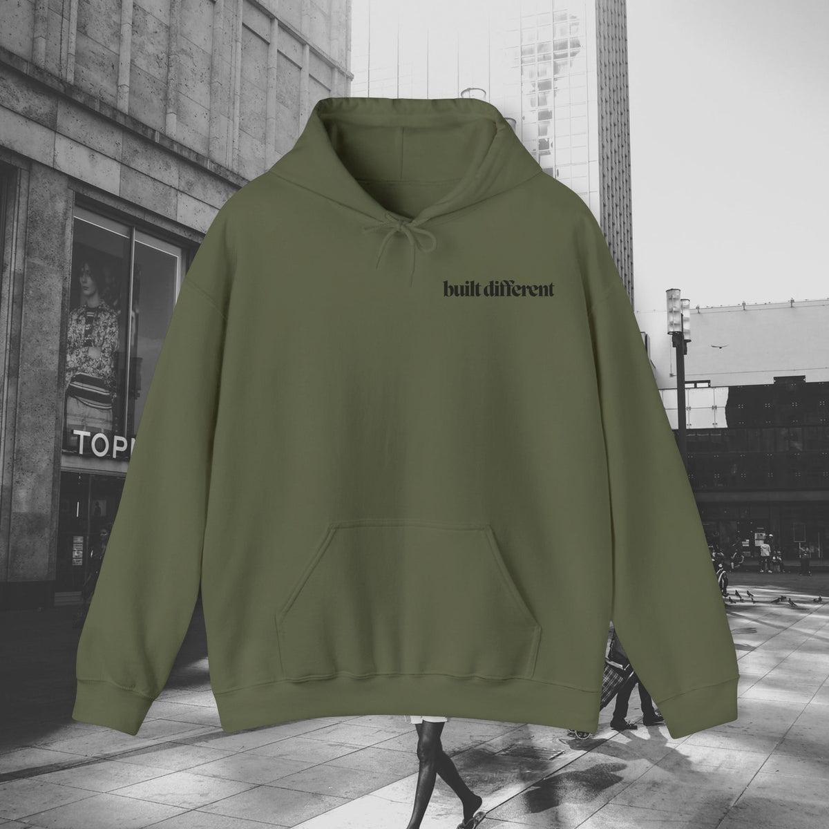 Built Different Hoodie - Unisex Streetwear Pullover | Gym, Chill, or Everyday Wear, Unisex Sweatshirt, Streetwear, Pullover, Hooded
