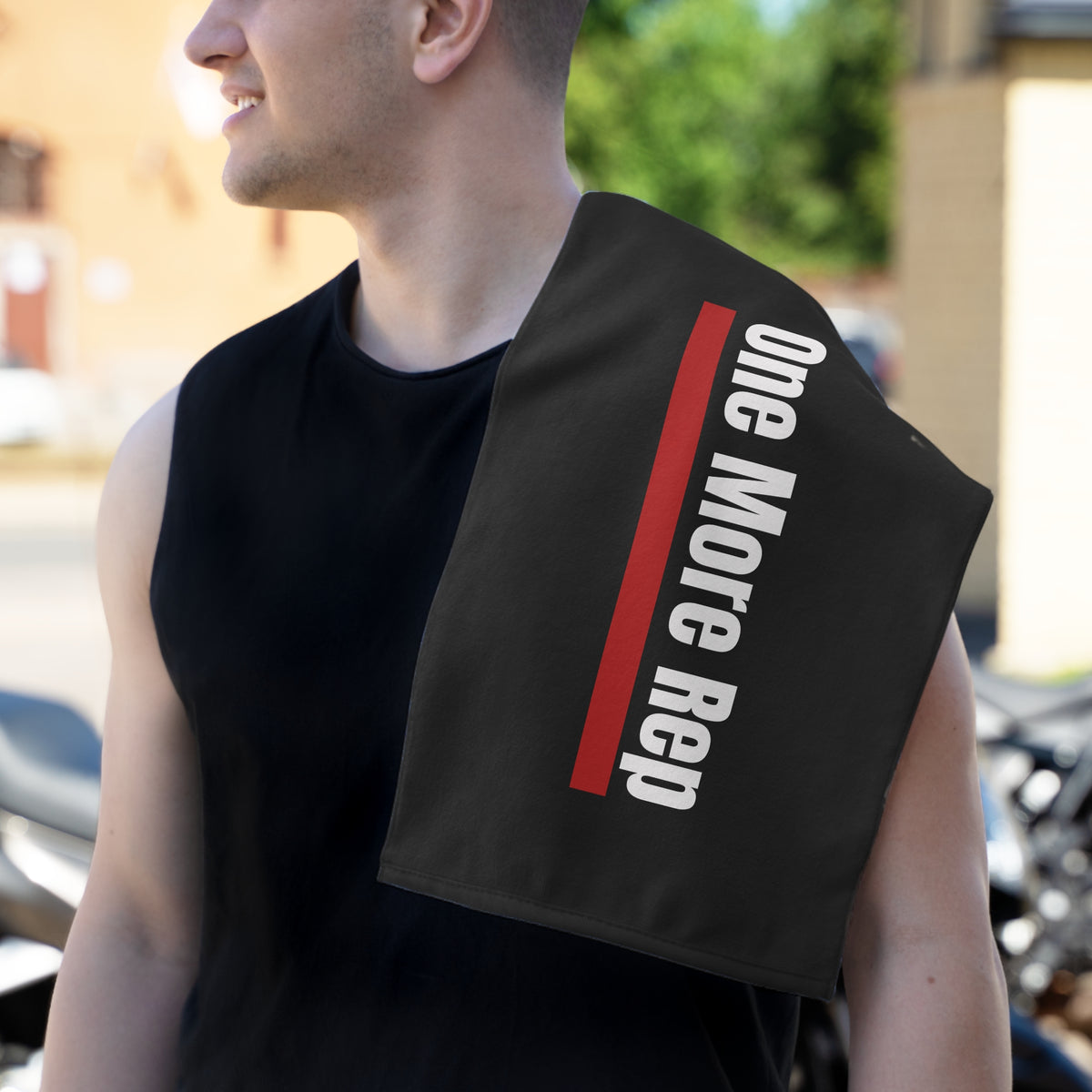 One More Rep Rally Towel — Gym Motivational Workout Towel (11x18)