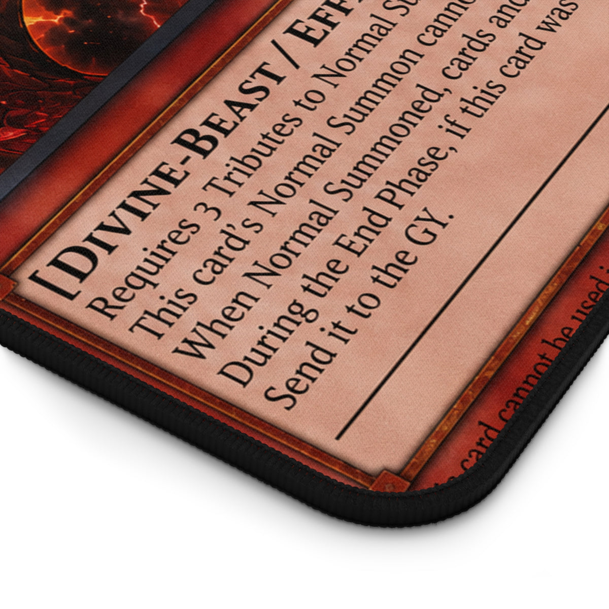 Yu Gi Oh Inspired Slifer the Sky Dragon Desk Mat | Trading Card Art Mouse Pad