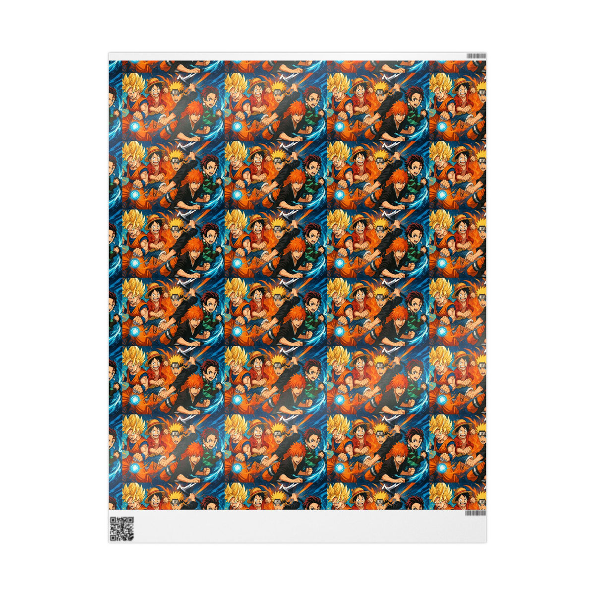 Anime Mash up Gift Wrapping Paper Character Collage