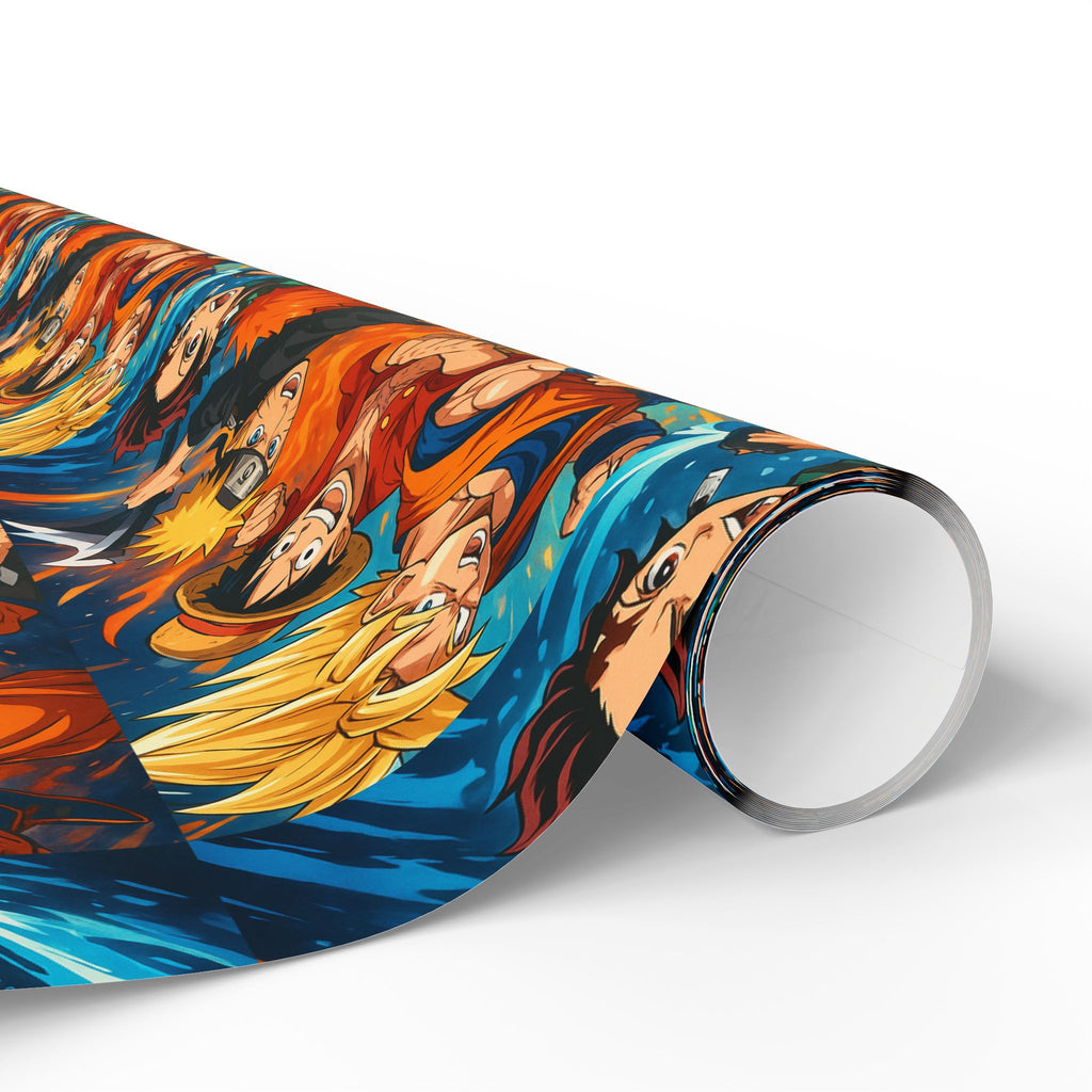 Anime Mash up Gift Wrapping Paper Character Collage