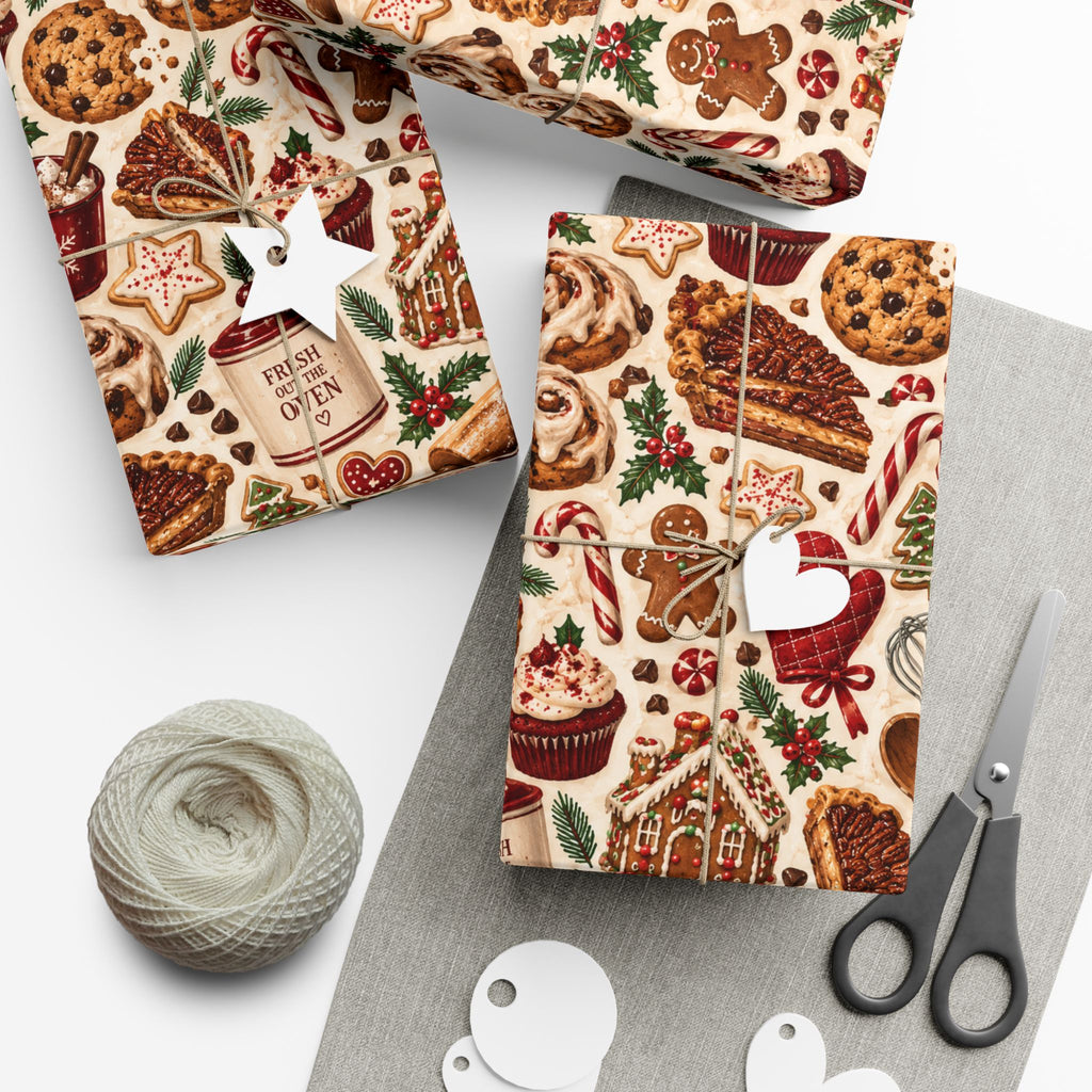 Fresh Out the Oven Christmas Wrapping Paper – Holiday Baking & Christmas Cookie Gift Wrap