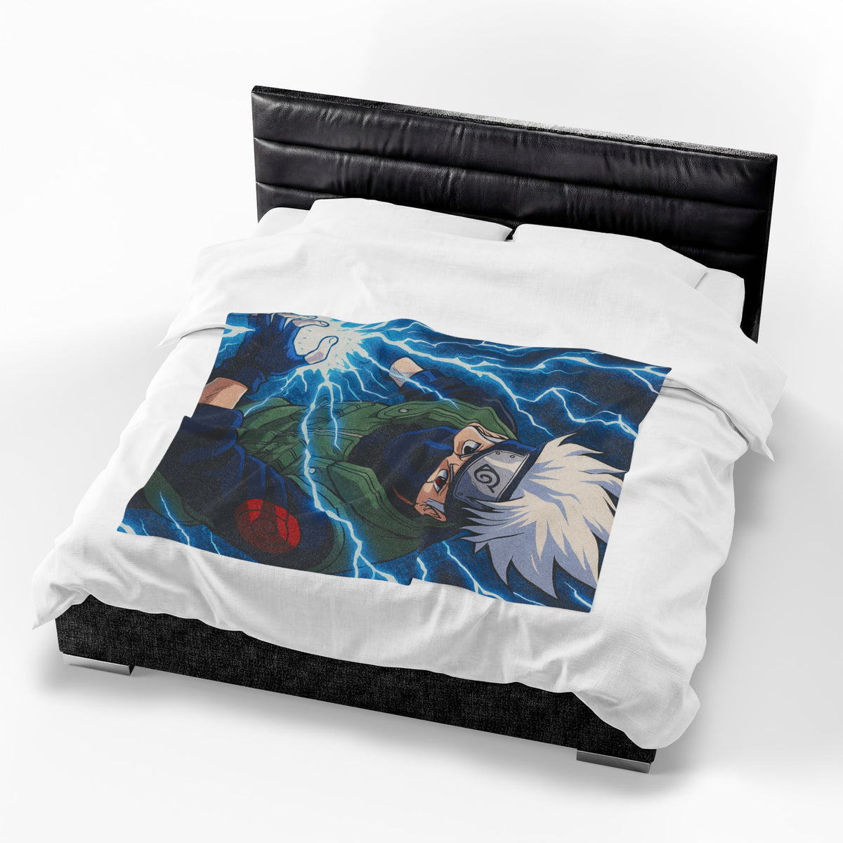 Kakashi Lightning Rasengan Anime Gift Plush Blanket | Anime Ninja Illustration