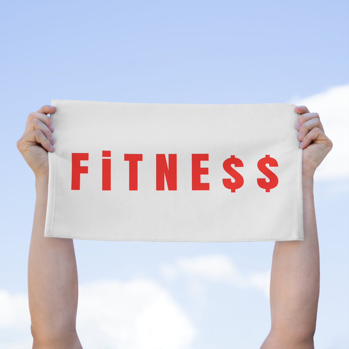 Fitness Rally Towel — Gym Workout Sweat Towel with Dollar Sign Design