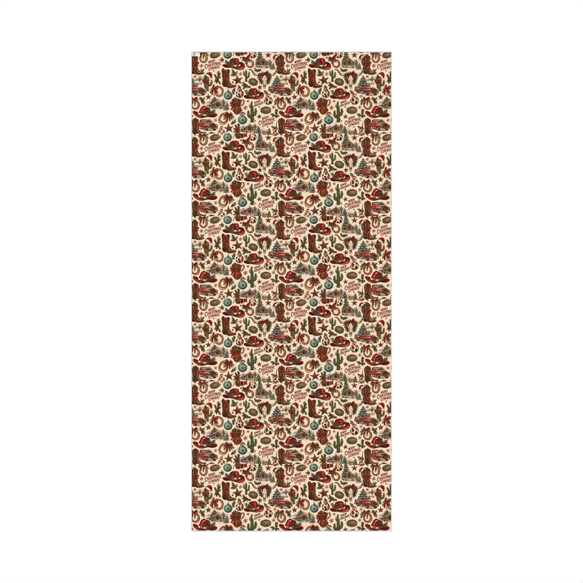 Merry Christmas, Cowboy Wrapping Paper – Western Cowboy Holiday Gift Wrap
