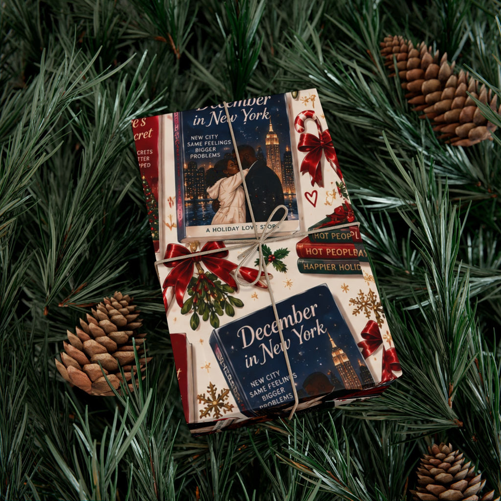 Christmas Romance Novel Wrapping Paper – Spicy Holiday Book Lover Gift Wrap