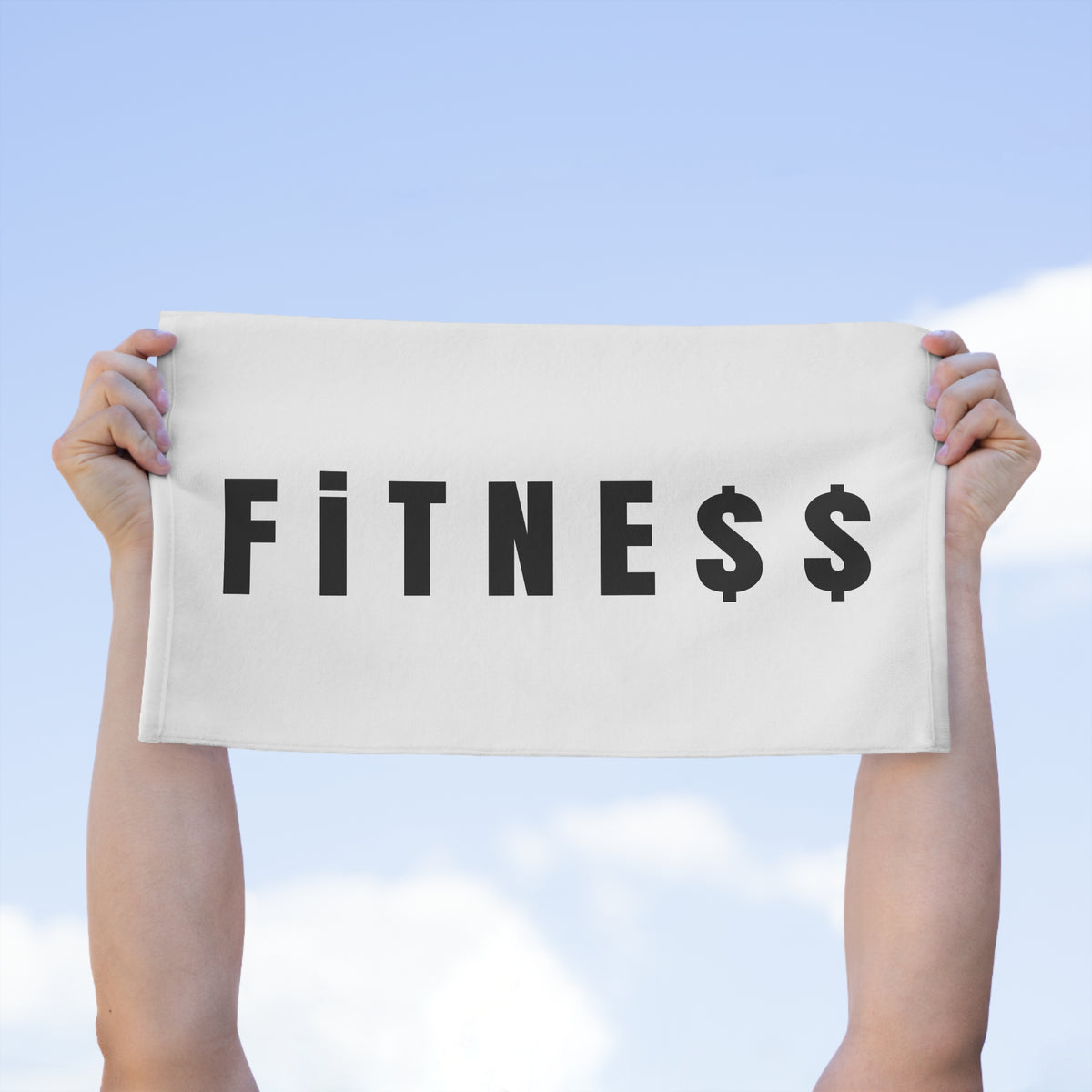 Fitness Rally Towel — Gym Workout Sweat Towel with Dollar Sign Design