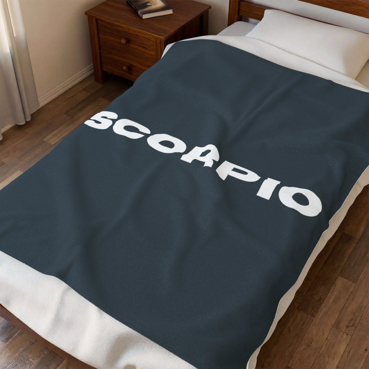 Custom Zodiac Blanket, Astrology Gift, Soft Throw, Custom Velveteen Plush in Sand, Sage, or Navy