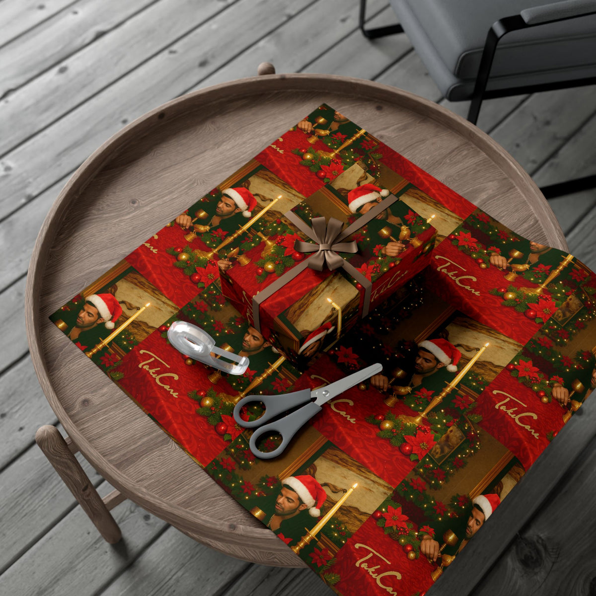 Drake Take Care Design Christmas Wrapping Paper,Holiday Gift Wrap, Festive Present Wrap, Unique Gift Paper, Fun Xmas Wrap