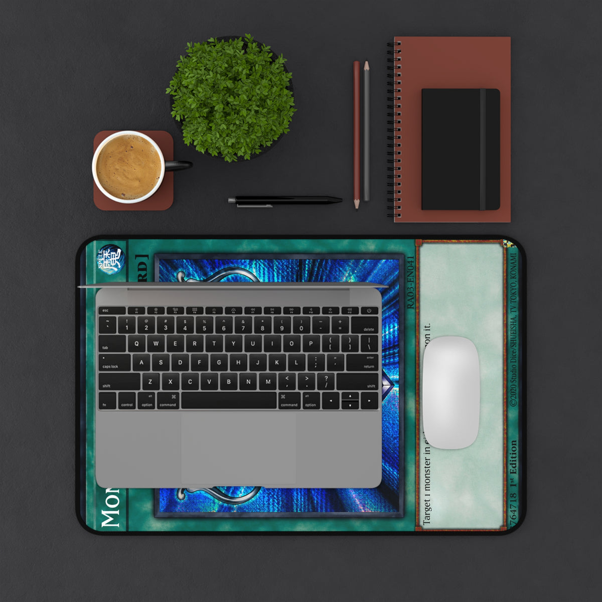 YuGiOh Inspired Monster Reborn Spell Card Desk Mat | Gaming Mouse Pad, Card Game Artwork