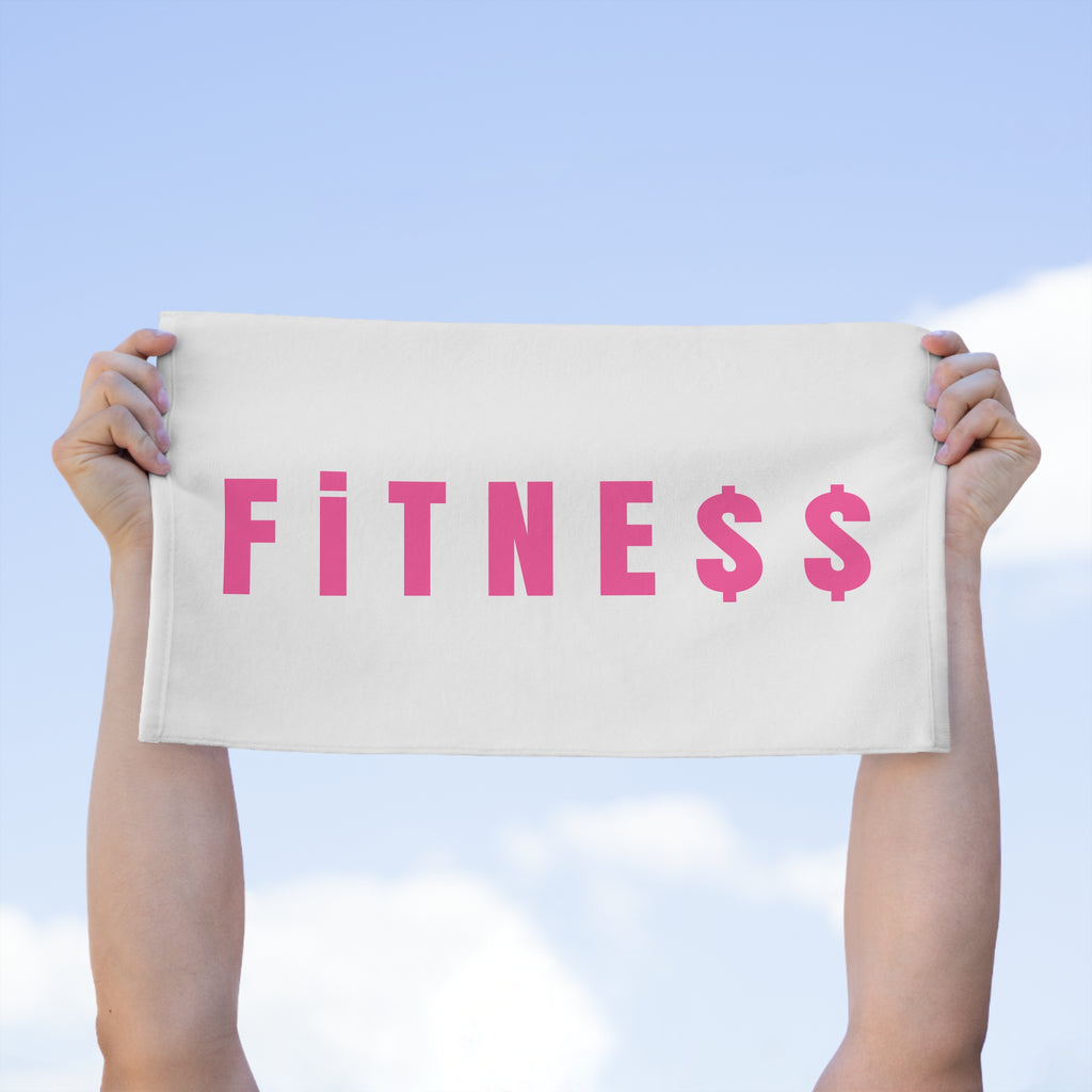 PINK Fitness Rally Towel — Gym Workout Sweat Towel with Dollar Sign Design