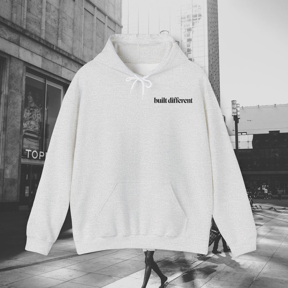Built Different Hoodie - Unisex Streetwear Pullover | Gym, Chill, or Everyday Wear, Unisex Sweatshirt, Streetwear, Pullover, Hooded