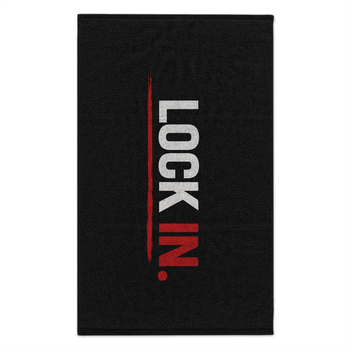 Rally Towel — "LOCK IN." Motivational Sports Rally Towel (11x18)