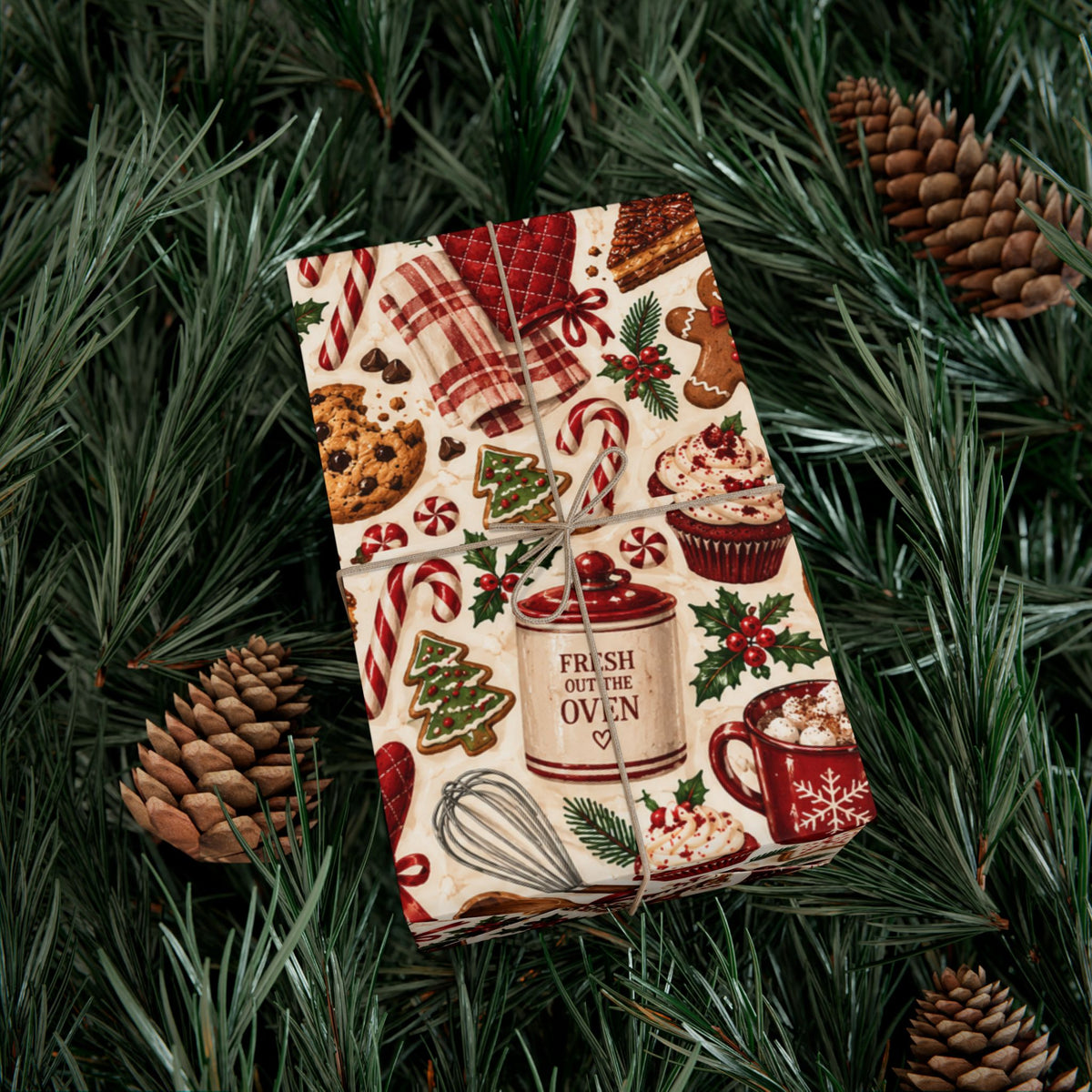 Fresh Out the Oven Christmas Wrapping Paper – Holiday Baking & Christmas Cookie Gift Wrap