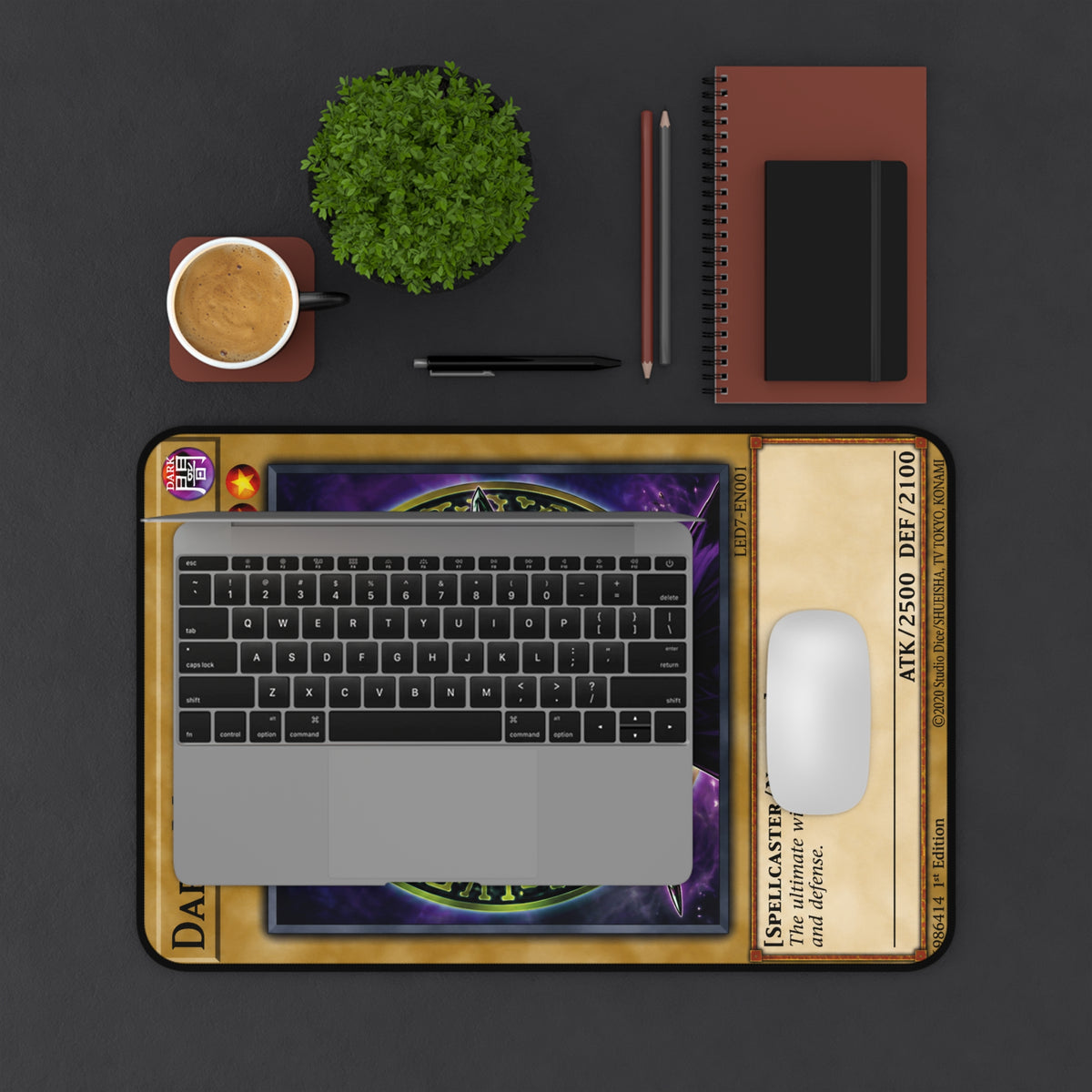 Dark Magician Trading Card Desk Mat | Gaming Mouse Pad