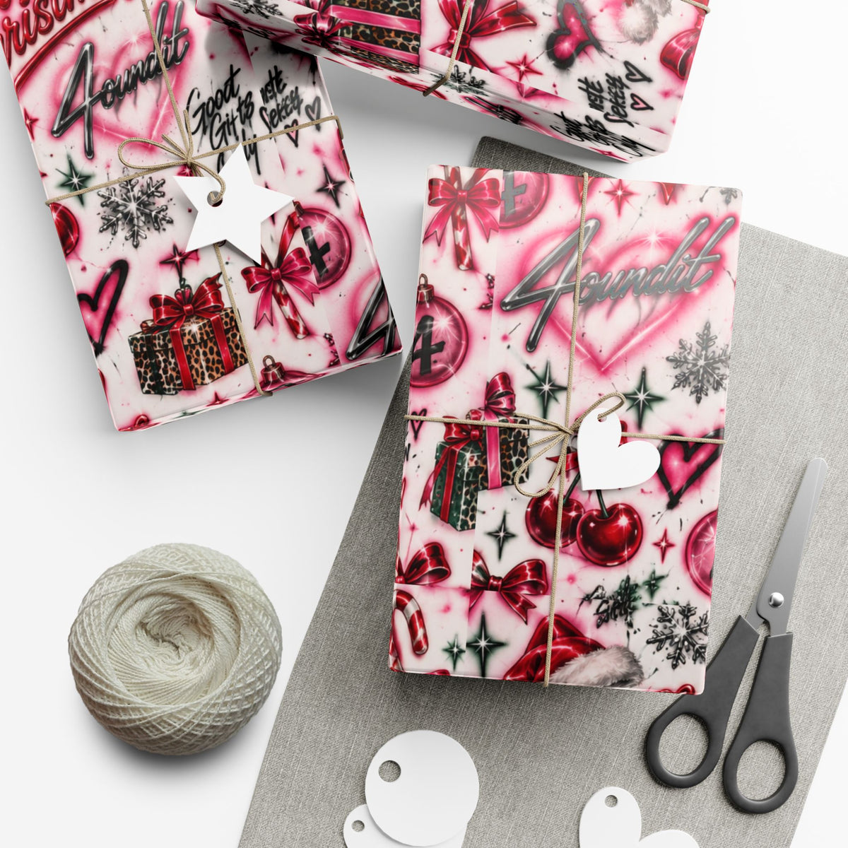 Title: Airbrushed Christmas Wrapping Paper
