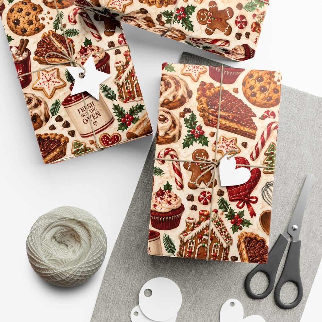 Fresh Out the Oven Christmas Wrapping Paper – Holiday Baking & Christmas Cookie Gift Wrap
