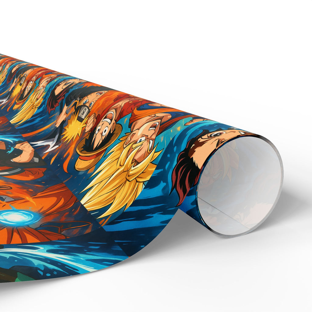 Anime Mash up Gift Wrapping Paper Character Collage