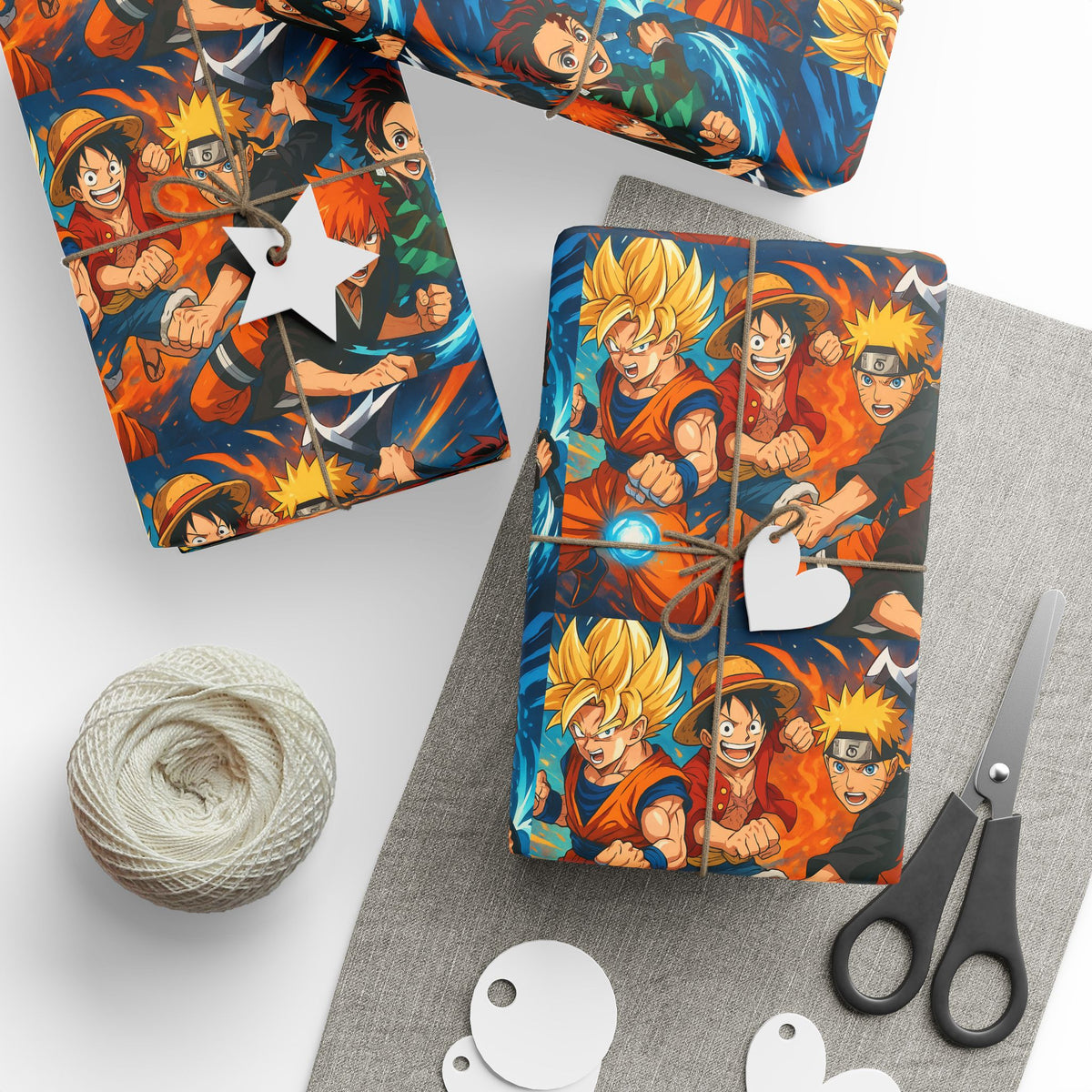 Anime Mash up Gift Wrapping Paper Character Collage