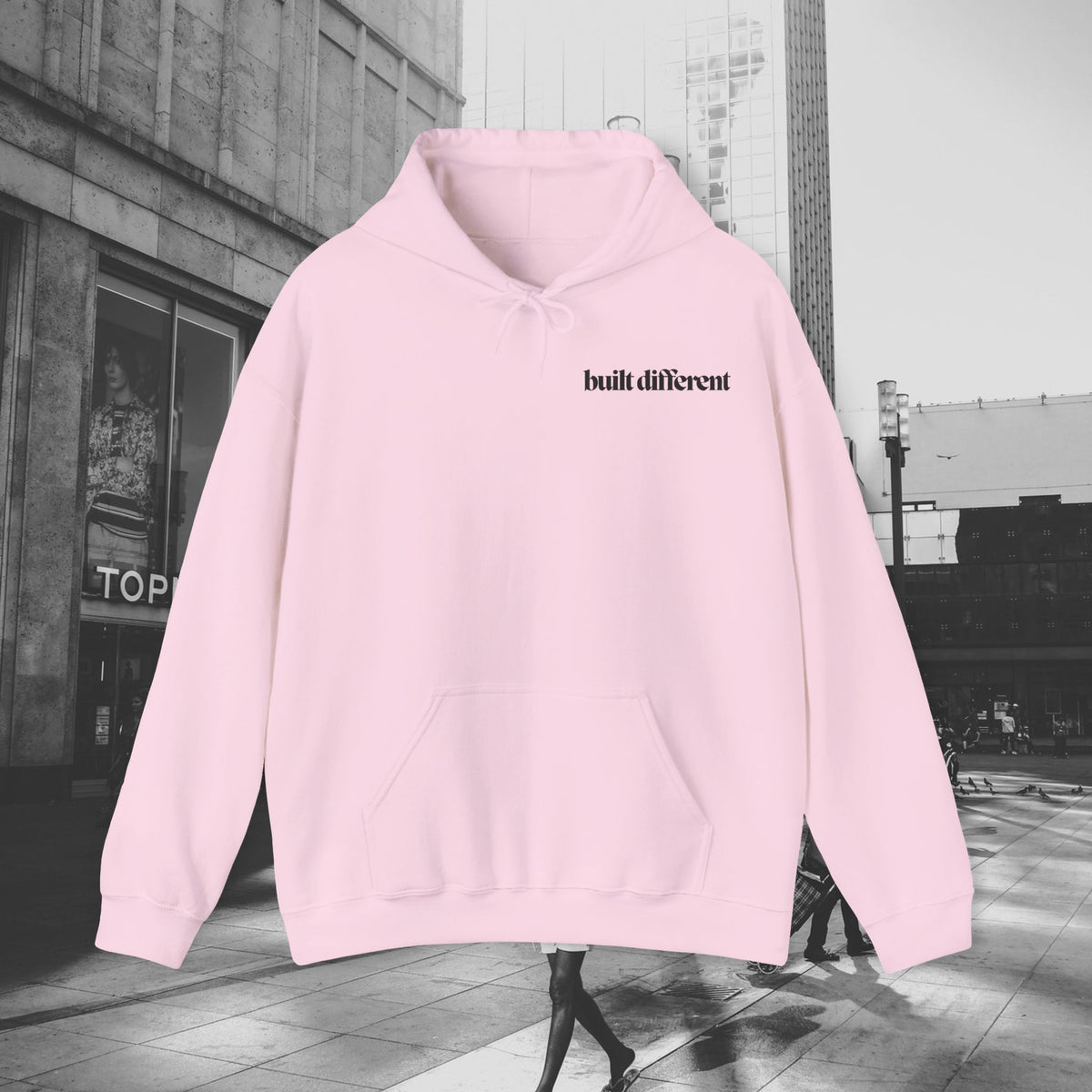 Built Different Hoodie - Unisex Streetwear Pullover | Gym, Chill, or Everyday Wear, Unisex Sweatshirt, Streetwear, Pullover, Hooded