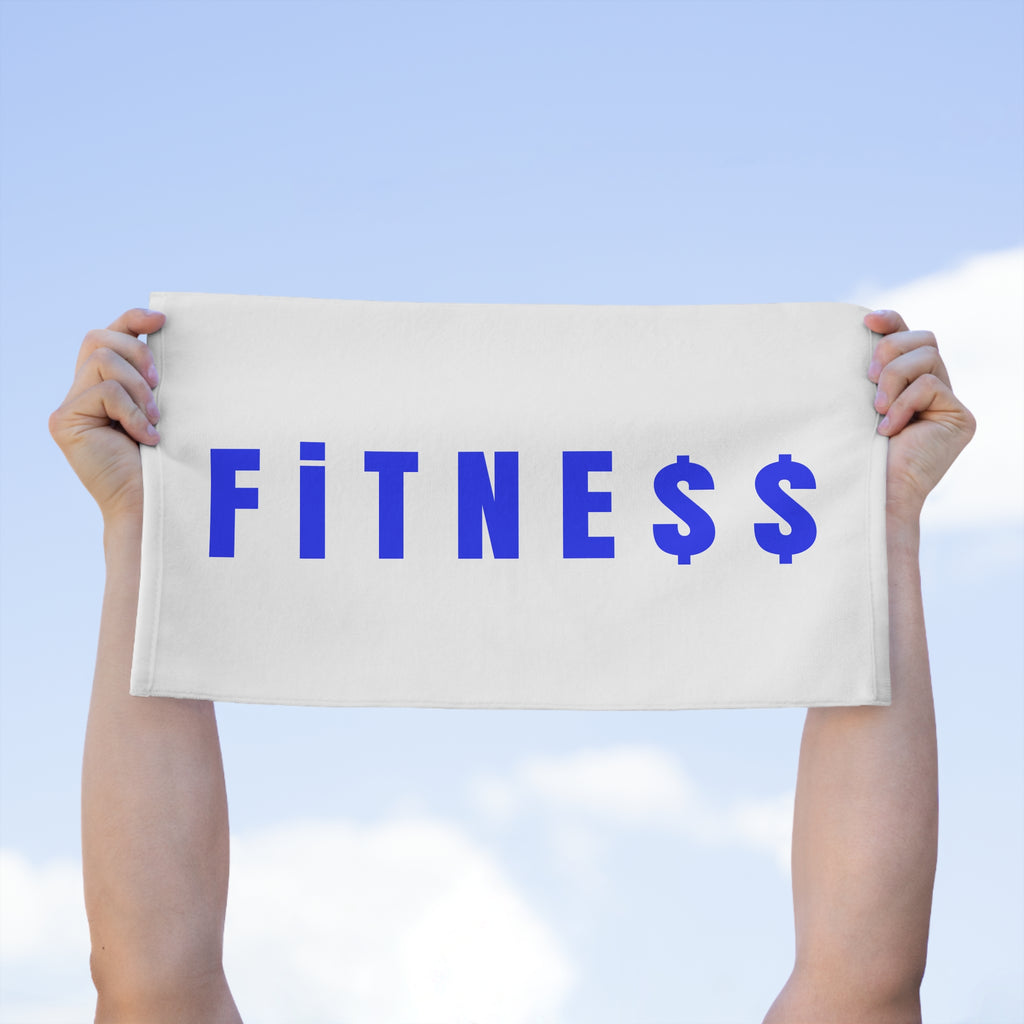 BLUE Fitness Rally Towel — Gym Workout Sweat Towel with Dollar Sign Design