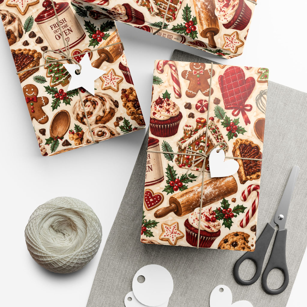 Fresh Out the Oven Christmas Wrapping Paper – Holiday Baking & Christmas Cookie Gift Wrap