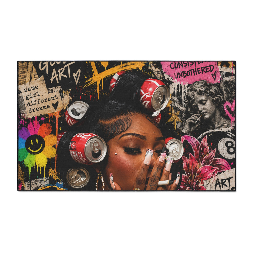 Graffiti Glam Heavy Duty Floor Mat — 'Make Good Art' Urban Pop Art Doormat