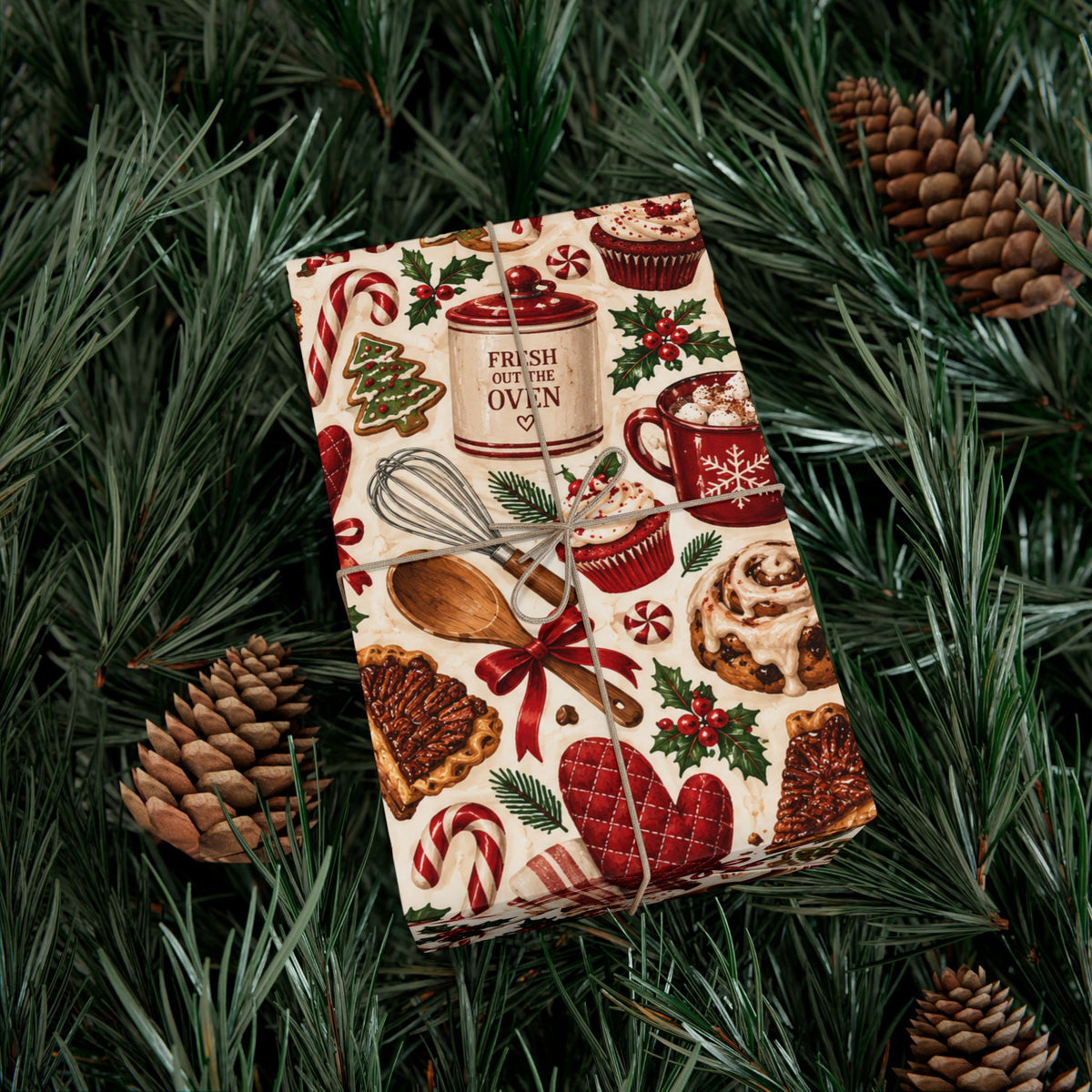Fresh Out the Oven Christmas Wrapping Paper – Holiday Baking & Christmas Cookie Gift Wrap