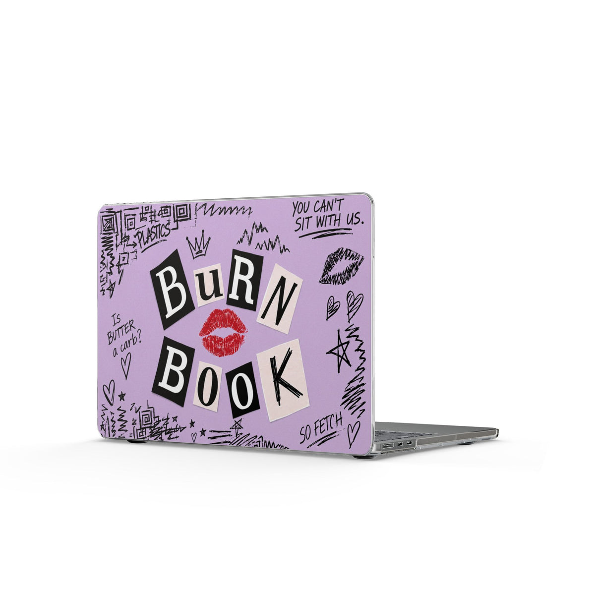 Purple Burn Book MacBook Case | Mean Girls Inspired Clear Laptop Cover