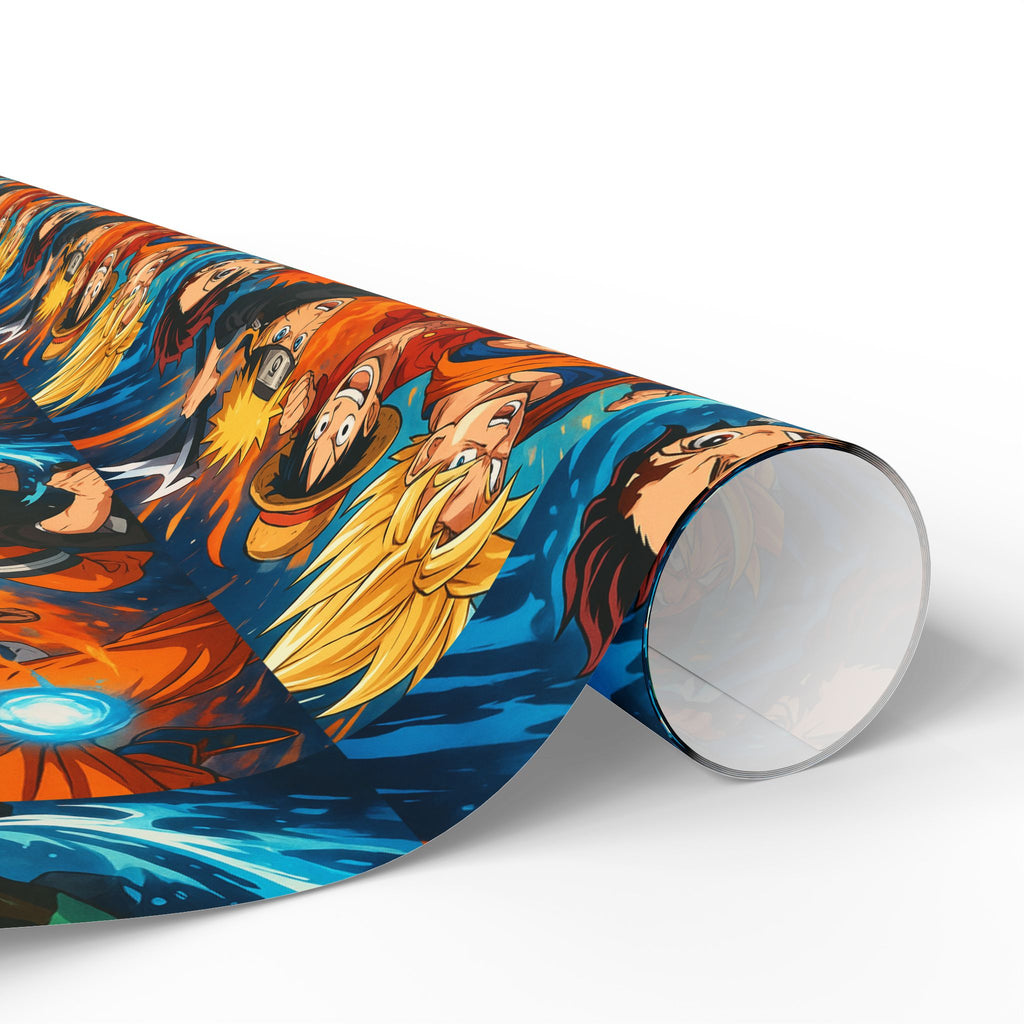 Anime Mash up Gift Wrapping Paper Character Collage