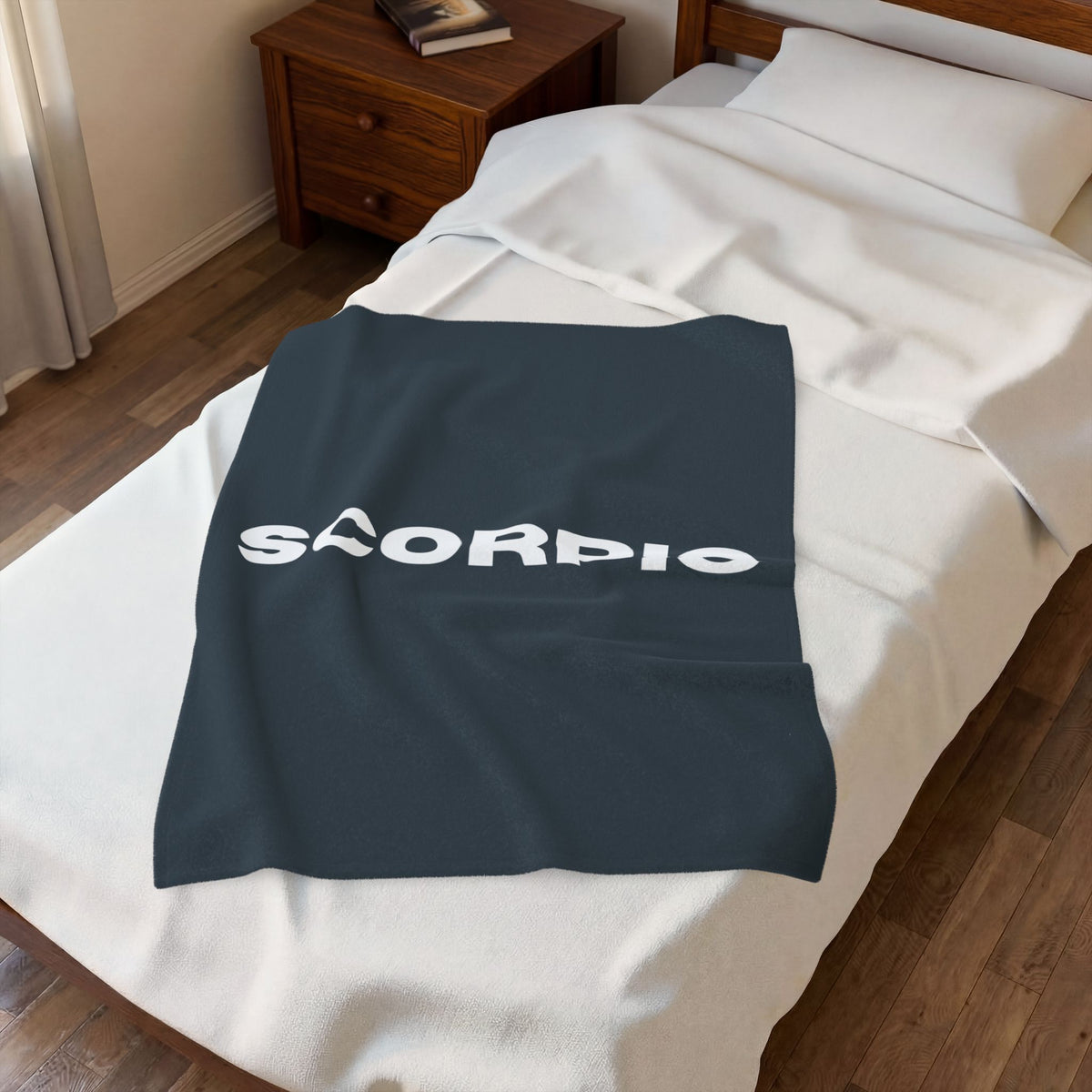 Custom Zodiac Blanket, Astrology Gift, Soft Throw, Custom Velveteen Plush in Sand, Sage, or Navy