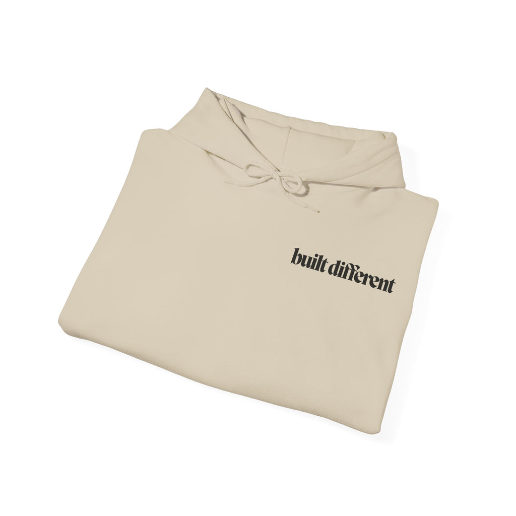 Built Different Hoodie - Unisex Streetwear Pullover | Gym, Chill, or Everyday Wear, Unisex Sweatshirt, Streetwear, Pullover, Hooded