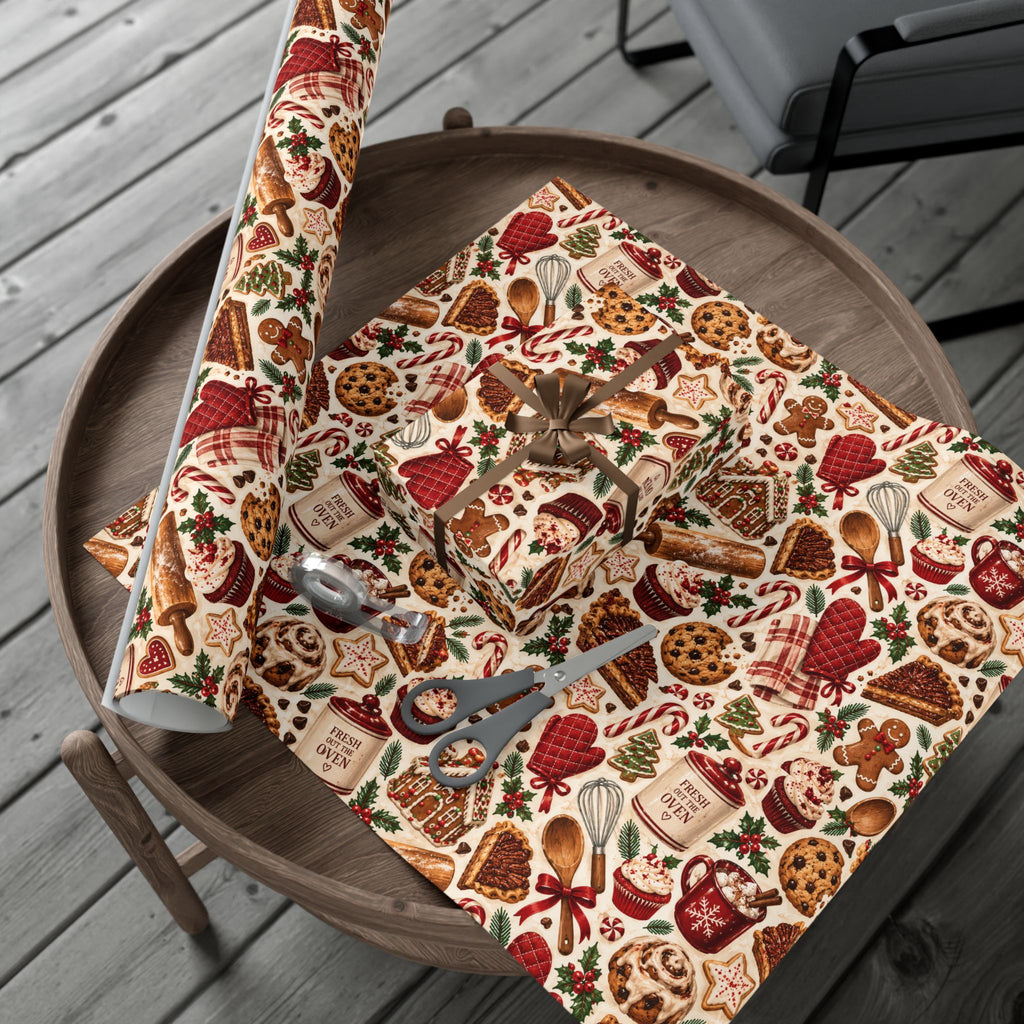 Fresh Out the Oven Christmas Wrapping Paper – Holiday Baking & Christmas Cookie Gift Wrap